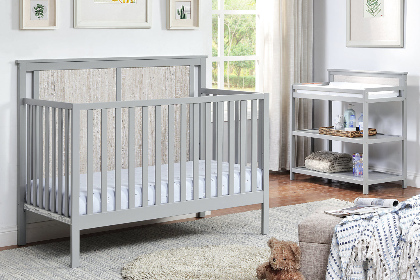 Connelly 4-in-1 Convertible Crib Gray/Rockport Gray