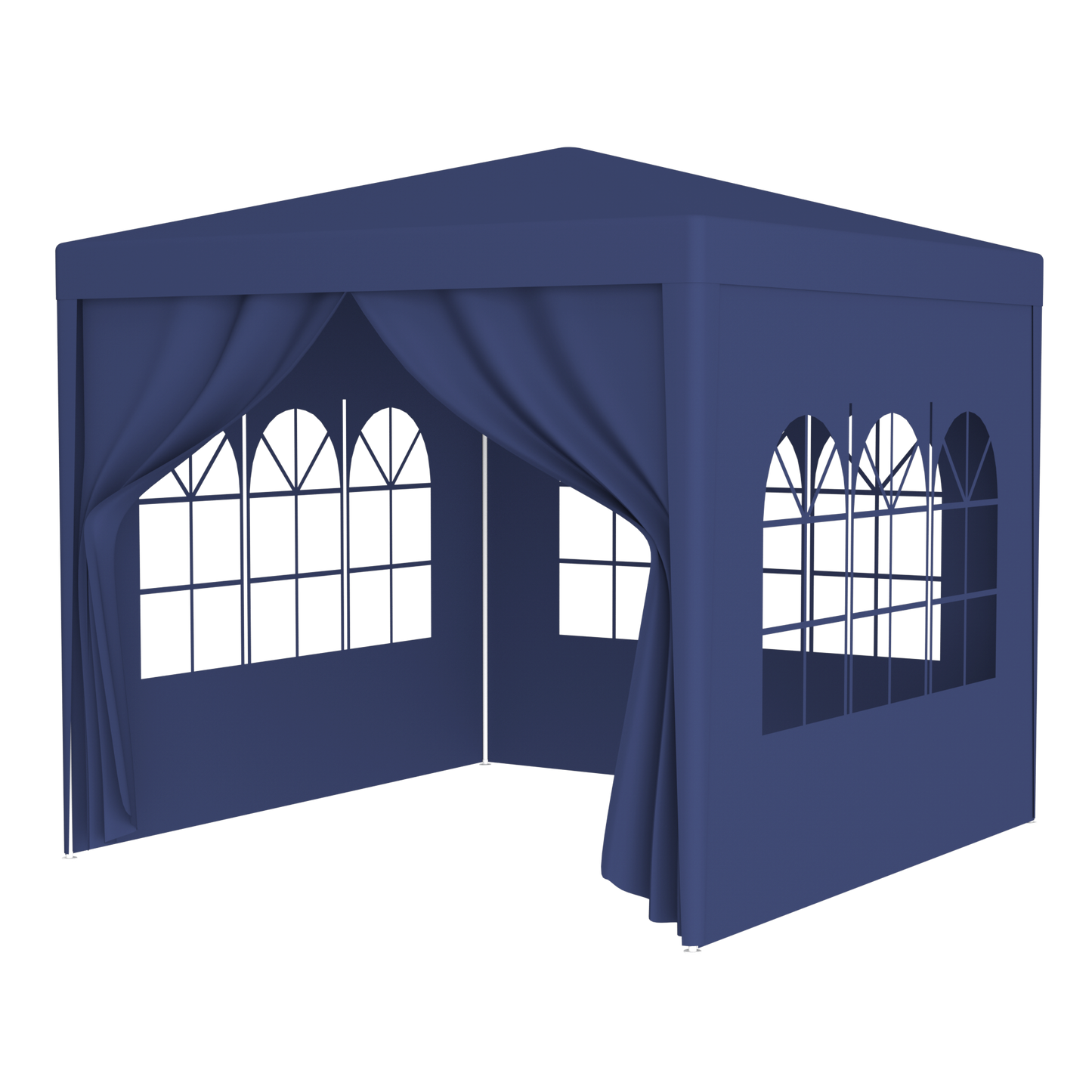 10'x10' Party Tent Outdoor Heavy Duty Gazebo Wedding Canopy + 4 Removable Walls ,Blue