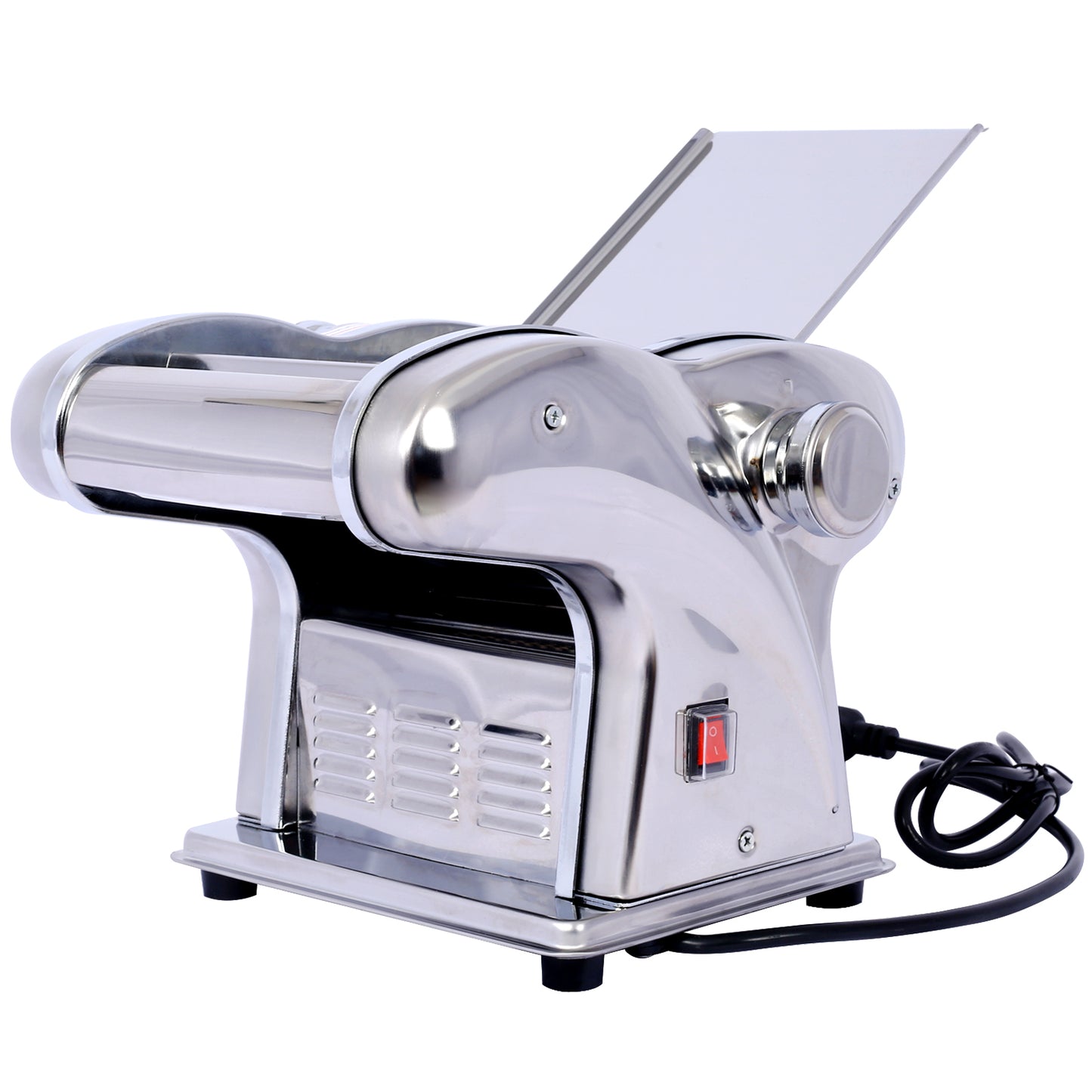 Electric Pasta Maker Noodle Maker Pasta Making Machine Dough Roller Cutter Thickness Adjustable Stainless Steel US 110V 135w 3 Blades Type 2.5mm Round+4mm Flat+9mm Wide Noodle