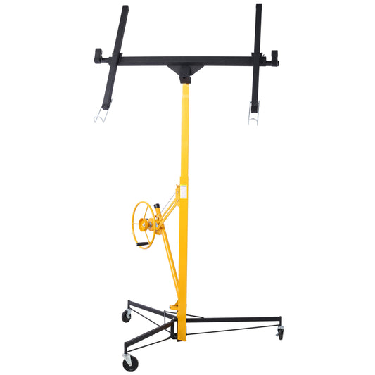 Drywall Lift Panel 11' Lift Drywall Panel Hoist Jack Lifter, BLACK+YELLOW