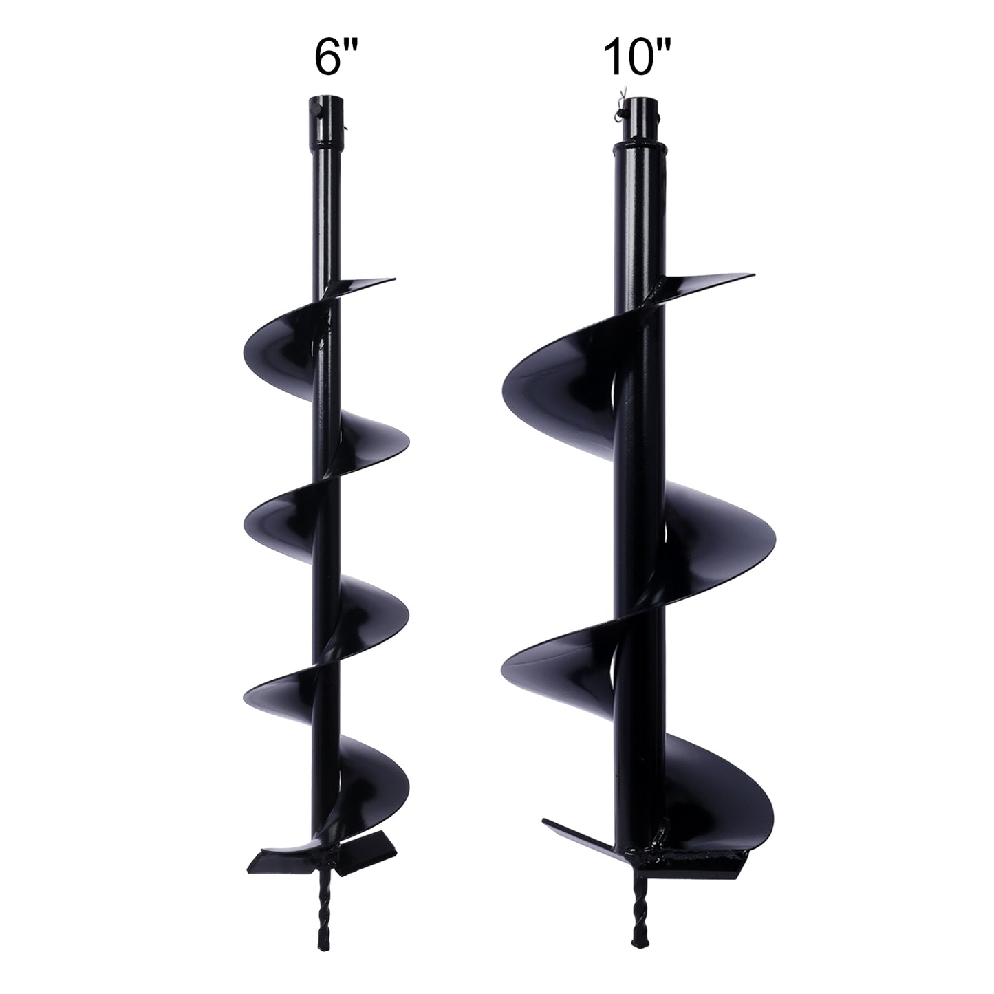 Auger Drill Bit for Planting Hole, Bulb Bedding Digging Post Hole Planting Tool for 3/4' Shaft Auger,Hole Digger Replacement Auger Bits Earth Auger Digging Bit 6IN+10IN