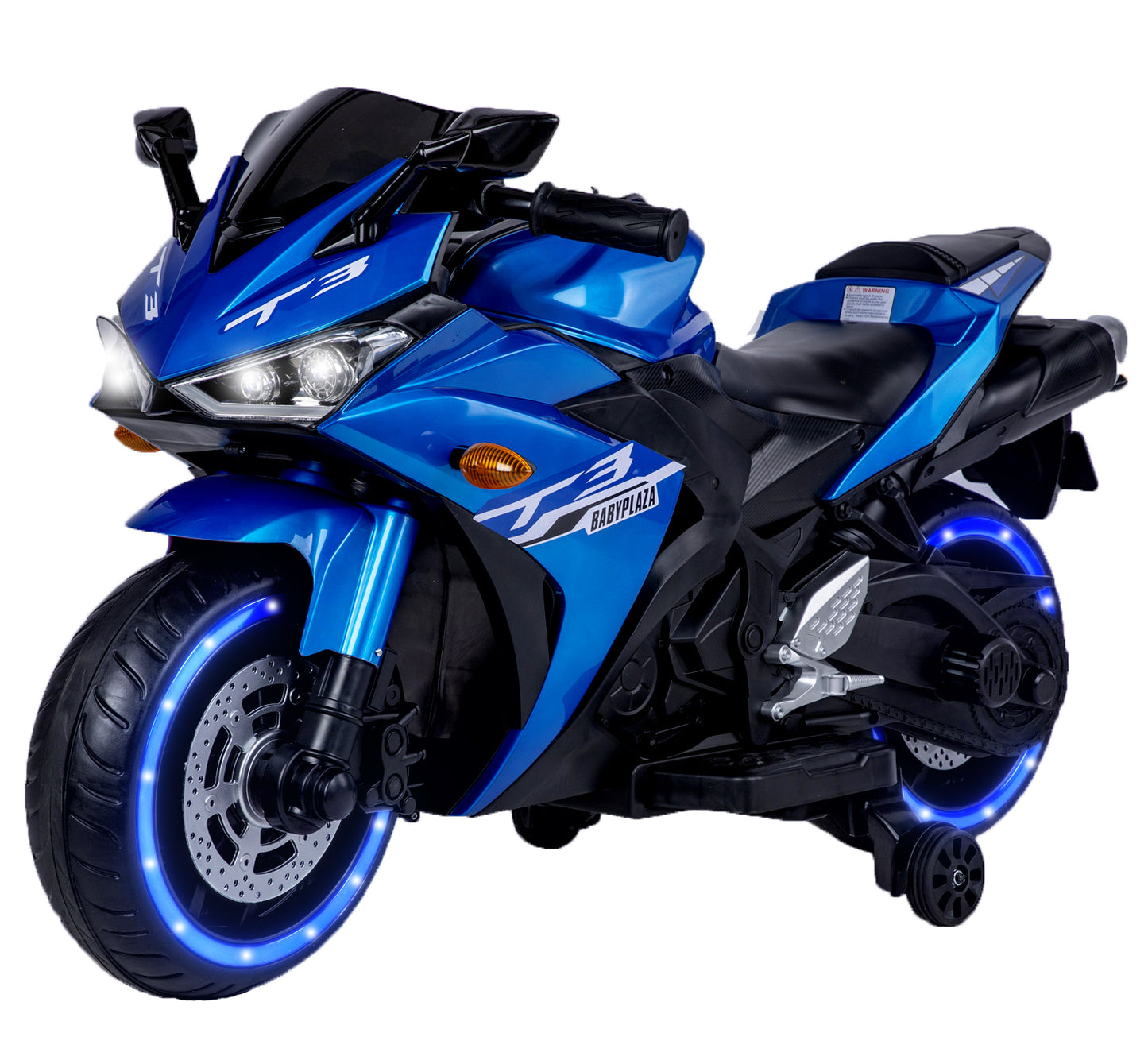 kids motorcycle, 12V motorcycle for kids 3 4 5 6 years Boys Girls 12v7ah kids motorcycle ride on toy with Training Wheels/manual throttle/ drive by hand /Lighting wheels