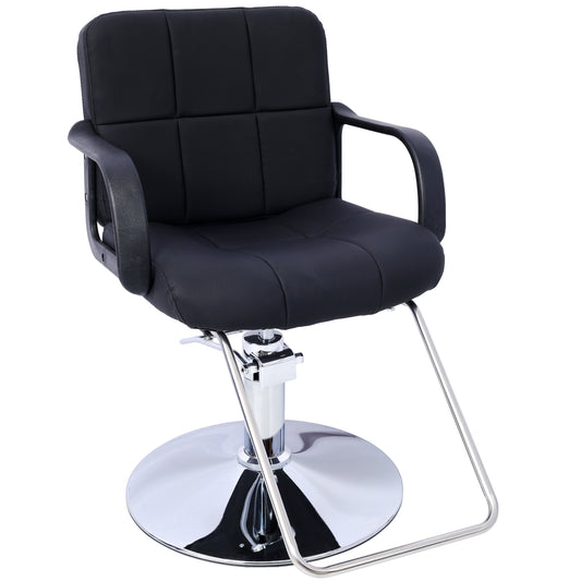Hair Salon Chair Styling Heavy Duty Hydraulic Pump Barber Chair Beauty Shampoo Barbering Chair for Hair Stylist Women Man,with Barber Cape ,black