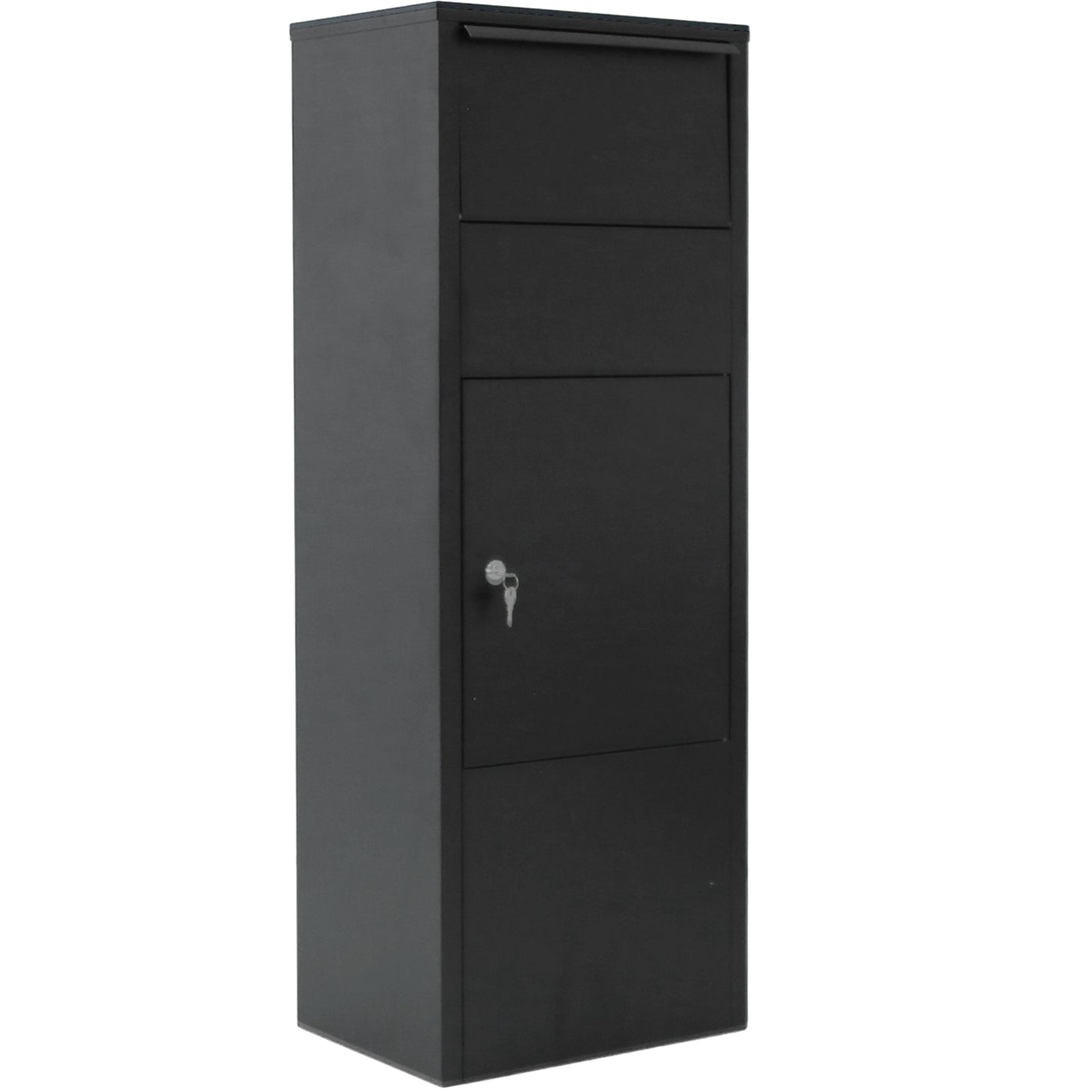 Large Package Delivery Parcel Mail Drop Box for Black, 10.5' x 15.5' x 41.30',with Lockable Storage Compartment Heavy Duty Weatherproof for Express Mail Delivery for Home & Business Use