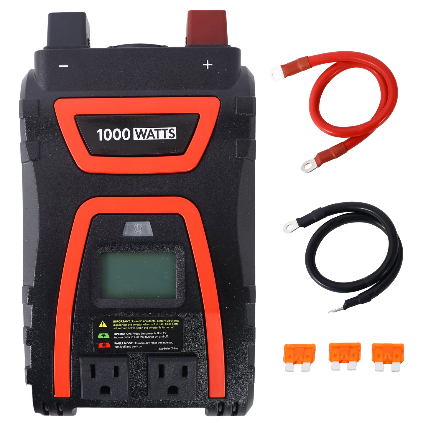 1000 Watts Power Inverter Modified Sine Wave Car LED Display , Portable AC Power Emergencies, Job Sites, Trucks Boats Off Grid RV Camping,12V to 115 Volts, – ETL Approved
