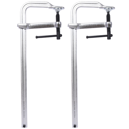 Bar Clamps Set, Drop Forged Steel Bar Clamps, Steel F Clamps for Welding, Woodworking, Metal working, DIY and Crafts,16 inch x 4-3/4 inch Throat,Pack of 2