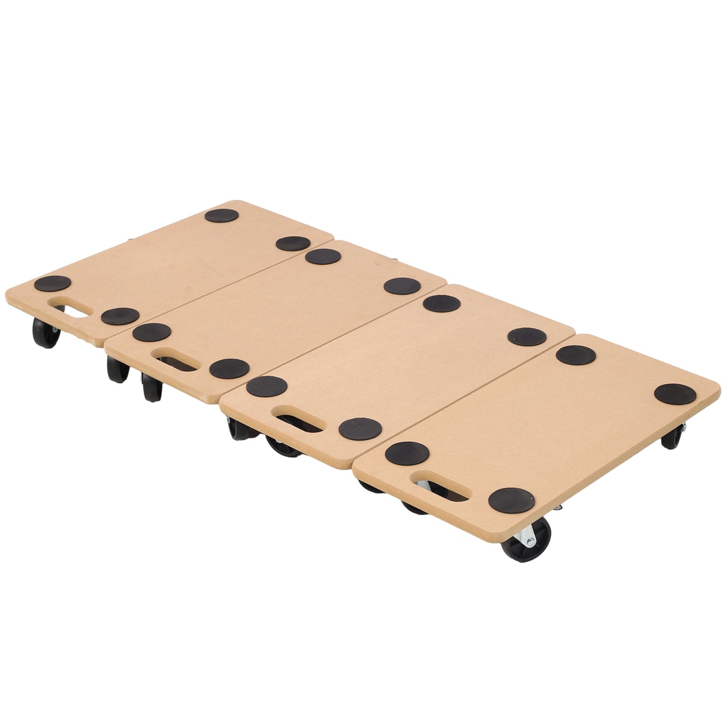 Furniture Moving Dolly, Heavy Duty Wood Rolling Mover with Wheels for Piano Couch Fridge Heavy Items, Securely Holds 500 Lbs (4pcs 22.8' x11.2' Platform)