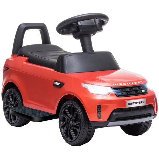 Land Rover Licensed 6V Ride on Push Car, 2 in 1 Sliding Car, Battery Powered Electric Car for Kids with Headlights Music Horn for 18-60 Months, Red
