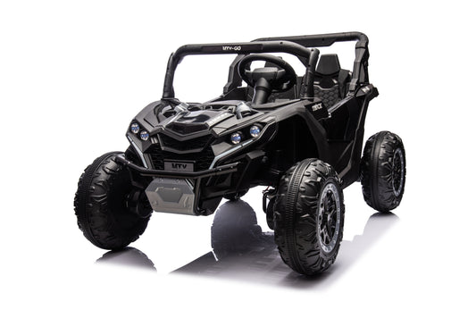 24V Ride on Cars, High/Low Speed Switchable Ride on Toys with Remote Control, 2 Seater Electric Car for Kids with Trunk Storage Space, Bluetooth Music, LED Lights, black