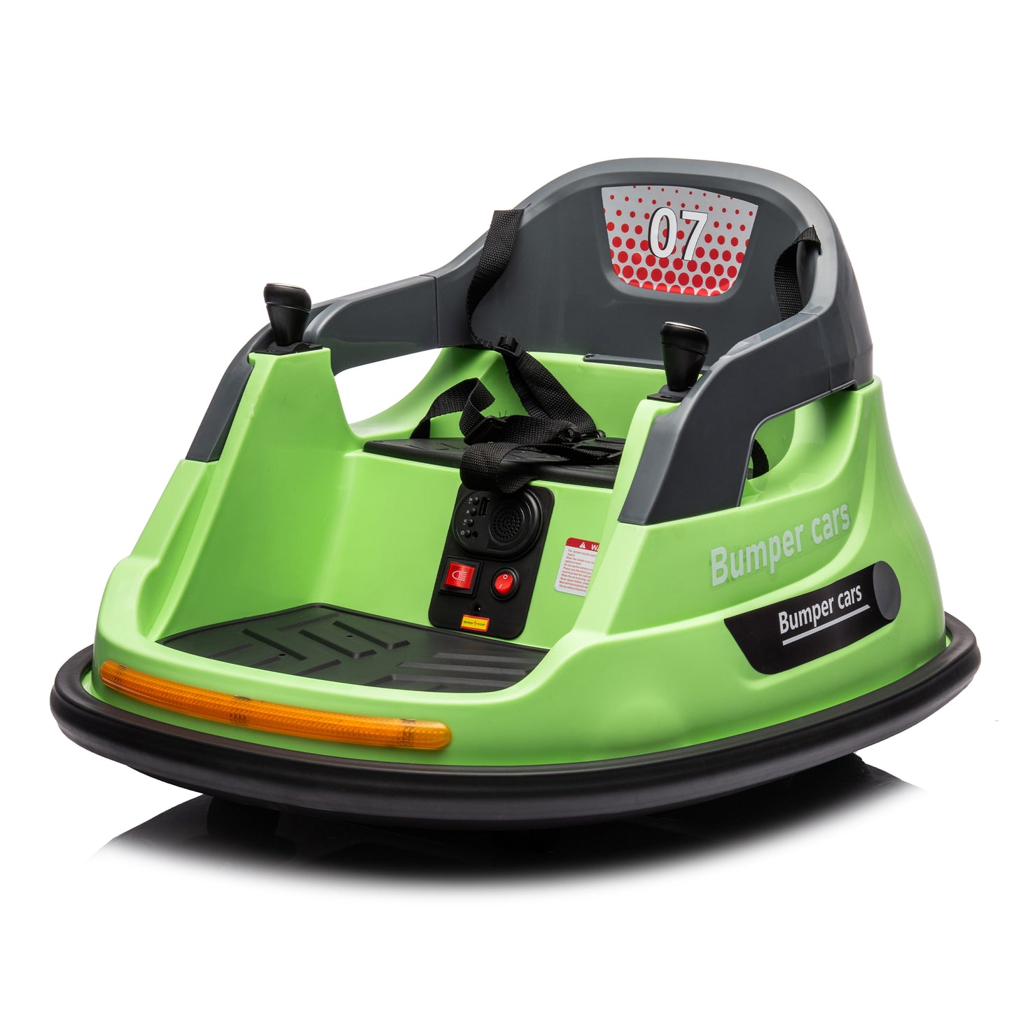12V ride on bumper car for kids,1.5-5 Years Old,Baby Bumping Toy Gifts W/Remote Control, LED Lights,360 Degree Spin, Vehicle body with anti-collision padding,Five-point Safety Belt