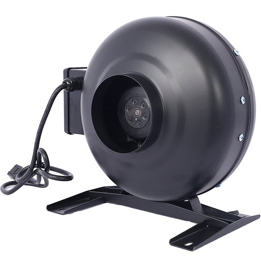 4-Inch 203 CFM Inline Duct Fan: Air Circulation Vent Blower for Hydroponics, Basements, and Kitchens