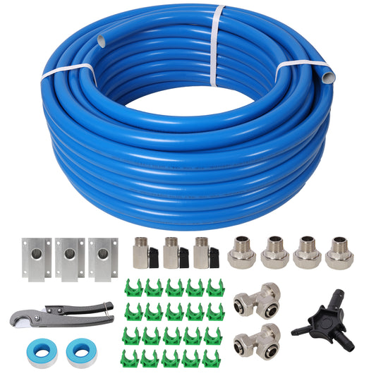3/4 Inch Tubing Industrial Compressed Air Piping System, 100 Feet Length, High Quality PEX-AL-PEX Tubing,Blue Tubing
