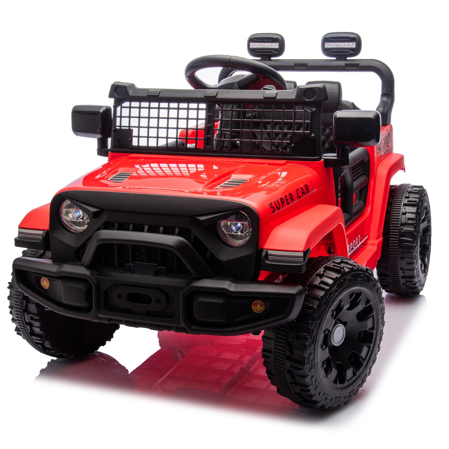24V Kids Ride on Car W/Parents Control,Four-wheel suspension,2WD,Power display,Bluetooth,MP3,Music,LED headlight,Provide a speed of 1.86-3.11MPH For Kids Aged 2-5 years old.