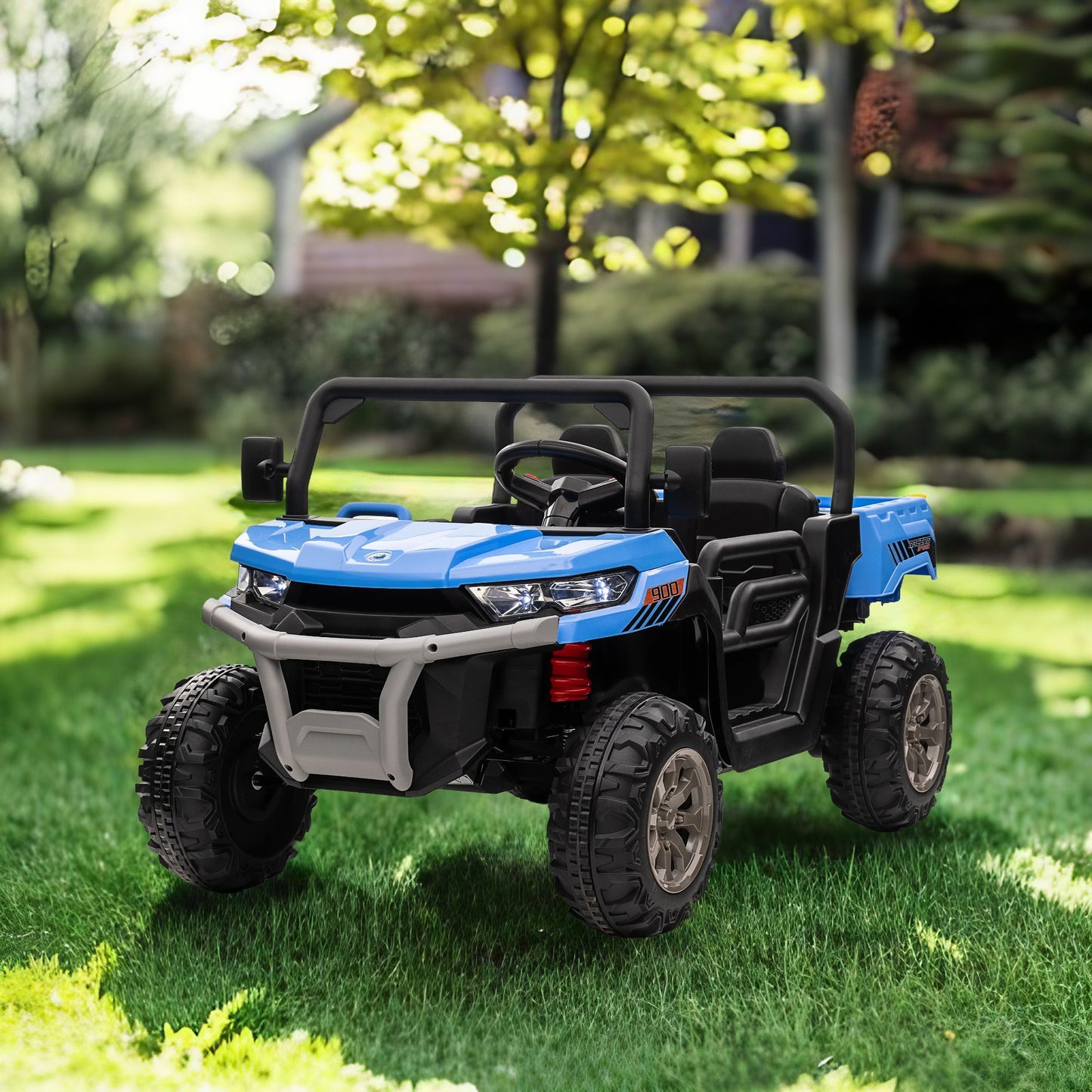24V Ride On Truck 2 Seater Ride On UTV with 2x200W Motor Ride On Dump Truck with Dump Bed/Shovel Ride On Car with Remote Control Electric Vehicle with  Non-slip tyre for Boys Girls