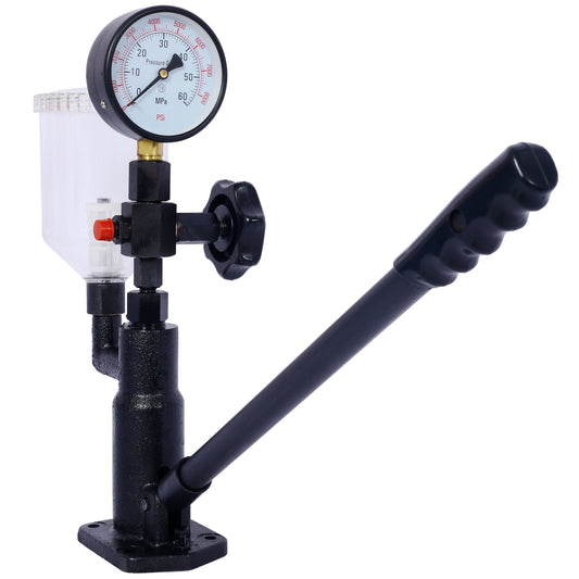 600Bar 8000PSI Diesel Fuel Injector Tester Diesel Injector Nozzle Tester with Dual Scale Gauge to Adjust Injector Nozzle Pressure and Testing Diesel Injector With Adjustable Hand Wheel