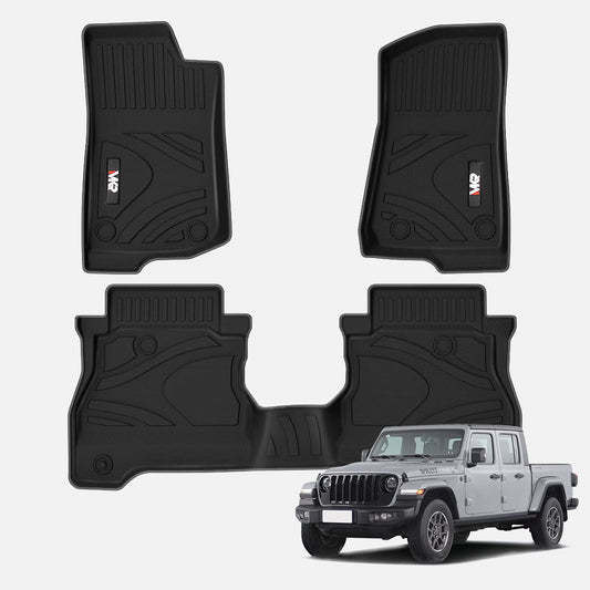 Car floor mats trunk mat compatible with Wrangler JT 3D TPE foot covers all-weather car accessories