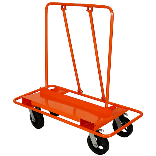 Heavy Duty Drywall Sheet Cart & Panel Dolly 2400lbs load capacity,panel service cart ,8' Black
Mold-On Rubber Wheels