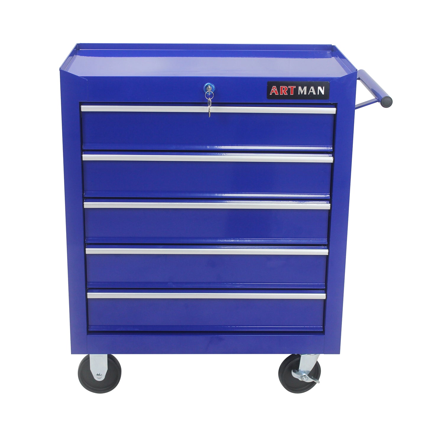 5 Drawer Tool Chest, Tool Storage Cabinet for Garage Storage with 4 Wheels and Locking System, BLUE