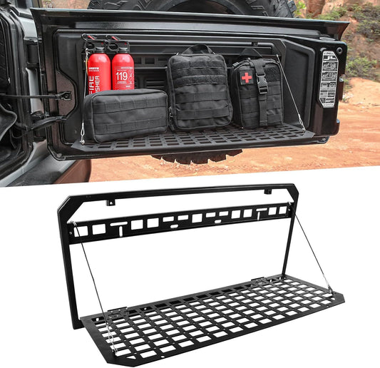 Tailgate Table Foldable Rear Cargo Shelf Compatible with Jeep Wrangler 2007-2018 JK JKU & 2018-2022 JL JLU