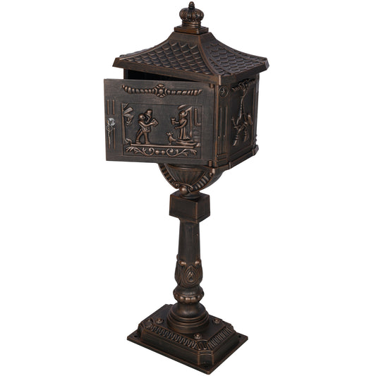 Cast Aluminum Mail Box,Postal Box , Mailbox Color Bronze