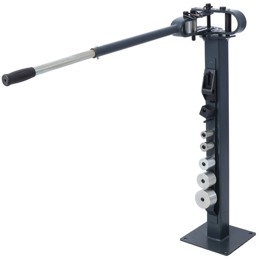 Pedestal Floor Compact Bender 7 Dies Versatile Compact Metal Tubing Bender 44' Mount Powdercoat Telescoping Handle Maximum 5/8' Thick 1-15/16' Width