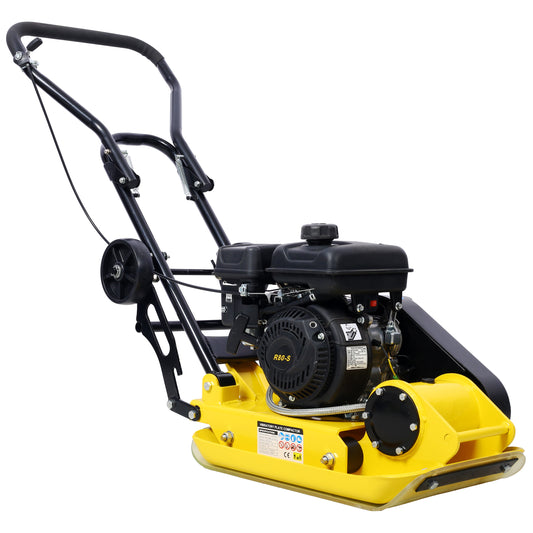 2.5HP Plate Compactor Gas 79.7cc 8200N Force Construction Concrete Tamper Machine Power Paver 19.3 x 12.6' Plate,EPA compliant
