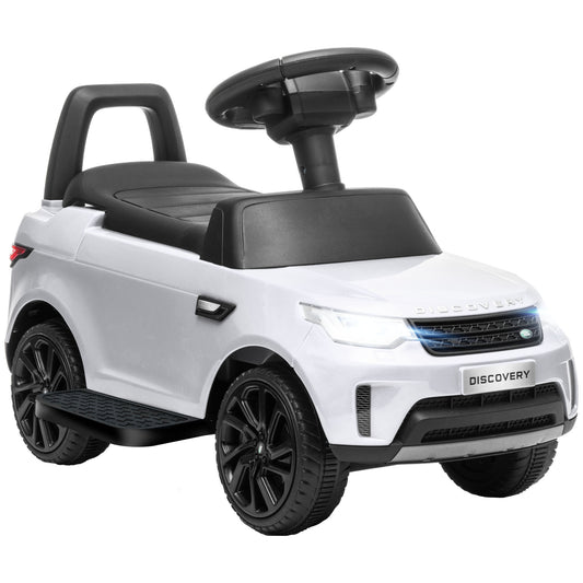 Land Rover Licensed 6V Ride on Push Car, 2 in 1 Sliding Car, Battery Powered Electric Car for Kids with Headlights Music Horn for 18-60 Months, White