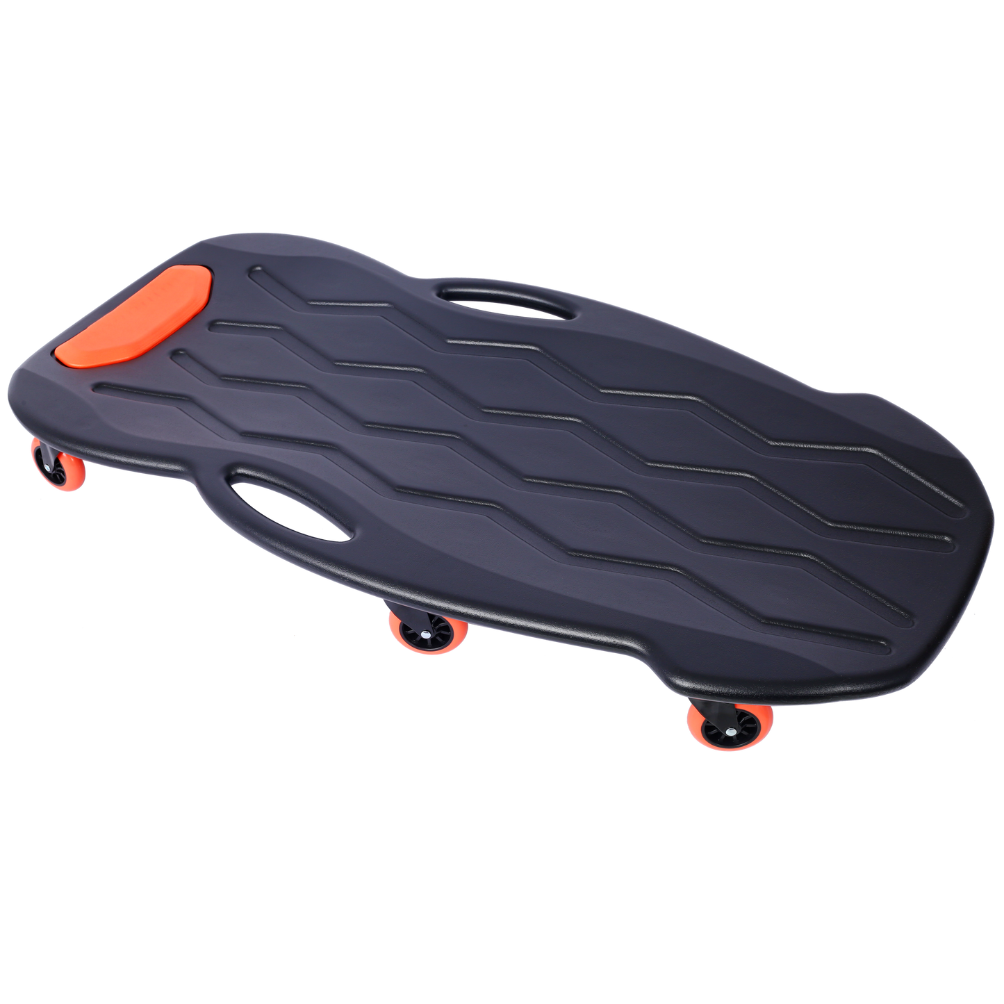 Plastic Creeper 42 Inch with carrying bag - Blow Molded Ergonomic HDPE Body with Padded Headrest & Dual Tool Trays - 330 Lbs Capacity ORANGE