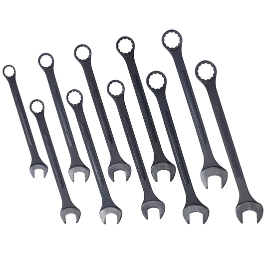 SAE Jumbo Combination Wrench Set Extra Large,10 PC SAE Black-Oxide Jumbo Combo Wrench Set  1-5/16' - 2' with pouch