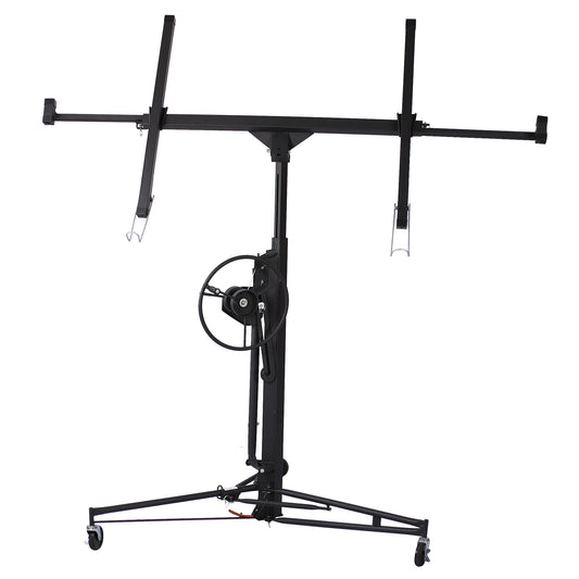 Drywall Lift Panel 11' Lift Drywall Panel Hoist Jack Lifter, black