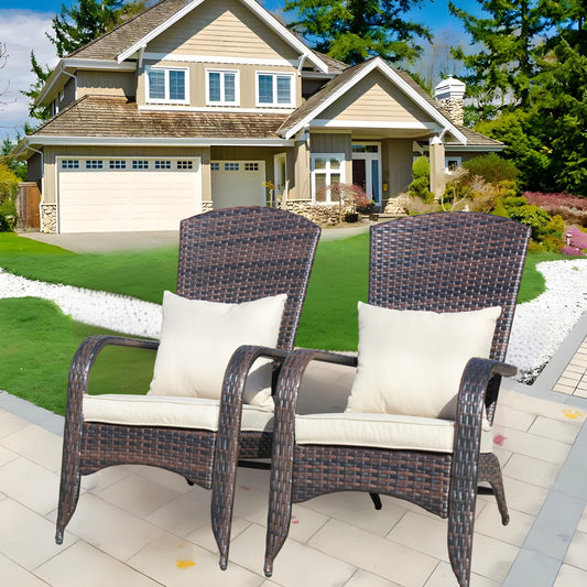 Patio Chair with Cushions(Beige Cushion)