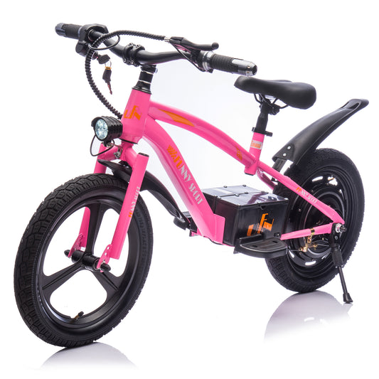 24V Kids Ride On Electric Dirt Bike,300W Super Power Motor,Handle Acceleration Up to 12.43MPH,16in Wheels,Power Display,Adjustable Seat Height,Hand-Operated Brakes Electric Balance Bike For Kids 5-12.