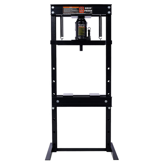 20 Ton Bottle Jack Shop Press, Bend, Straighten, or Press Parts, Install Bearings, U-Joints, Bushings, Ball Joints, and Pulleys,black