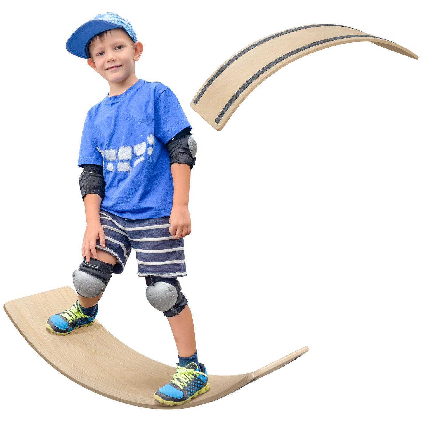 Balance Board Kids, Wooden Wobble Board for Children, 35 Inch Toddler Balance Board Open Ended Learning Toy for Years 3-8, Wood