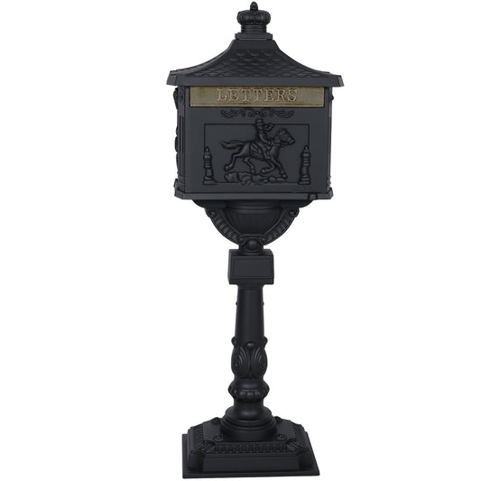 Cast Aluminum Mail Box,Postal Box , Mailbox Color Black