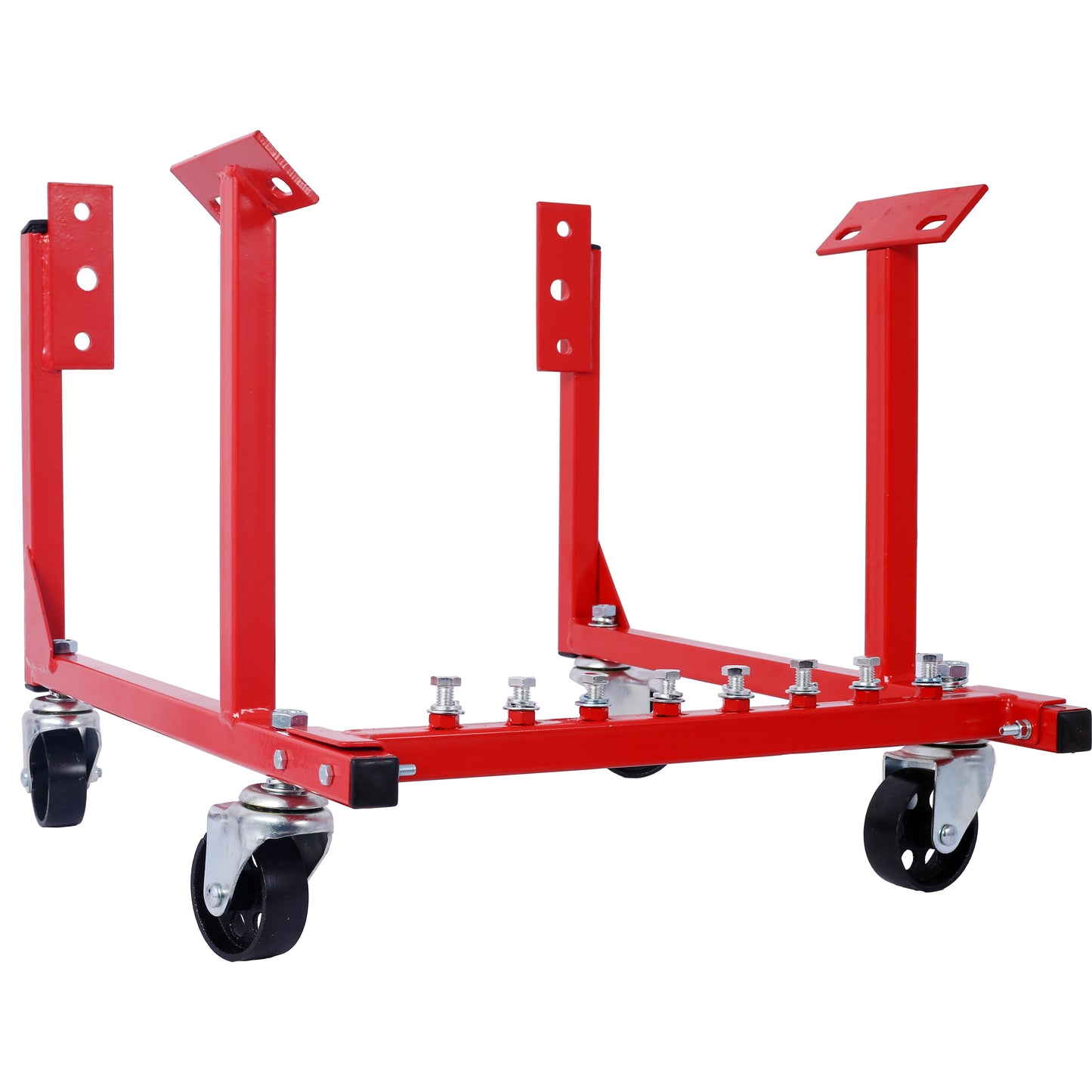 Engine Cradle with Wheels Chevy Small Block and Big Block ,Powder Coat 3in Heavy Duty Steel Construction Wheels 1000 LBS Capacity  Storage Hardware Included Easy Assembly