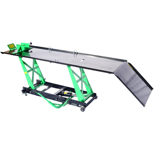 Hydraulic Motorcycle Lift - 1000 LB Capacity, Lift Hoist, Jack Stand, for Mechanics, Workshops, Homes