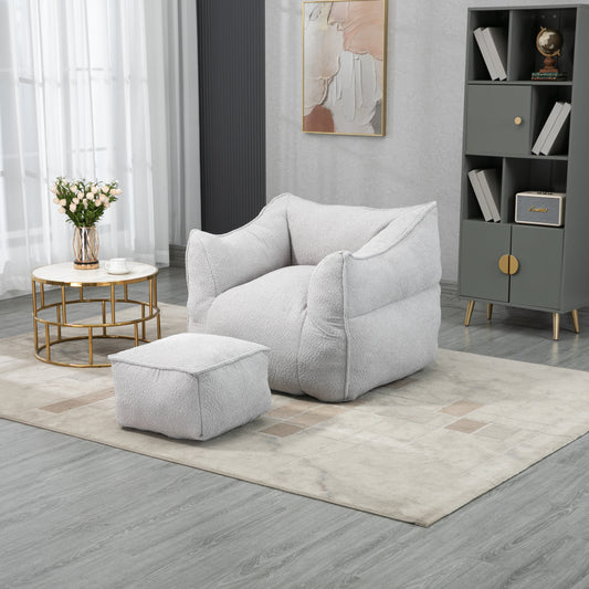 COOLMORE Bean Bag Chair Lazy Sofa/Footstool Durable Comfort Lounger High Back Bean Bag Chair Couch for Adults and Kids, Indoor & Outdoor