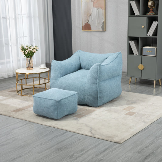 COOLMORE Bean Bag Chair Lazy Sofa/Footstool Durable Comfort Lounger High Back Bean Bag Chair Couch for Adults and Kids, Indoor & Outdoor