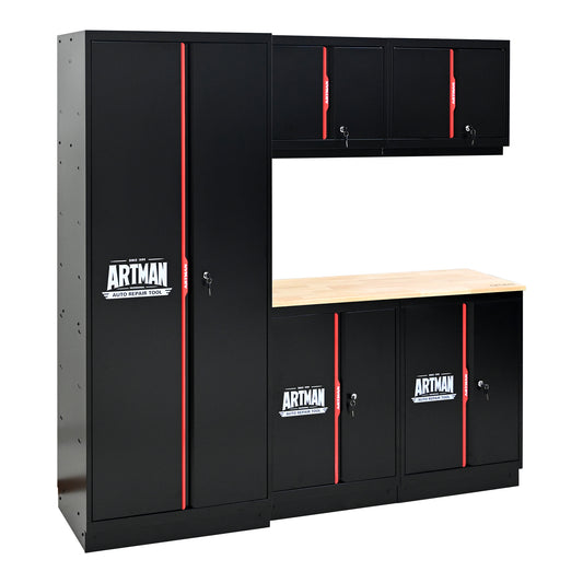 Steel Filing Cabinet With Compartments For Office Use, Storage, File Storage, Archives, And High and Low Cabinets--Black&Red