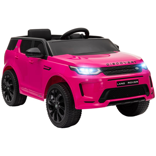Land Rover Discovery Sport Licensed 12V Kids Ride on Car, Battery Powered Kids Electric Car with Remote Control, Soft Start, LED Lights, Music Horn, 3 Speeds, Pink