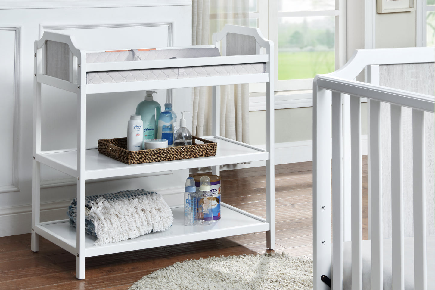 Brees Changing Table White/Graystone