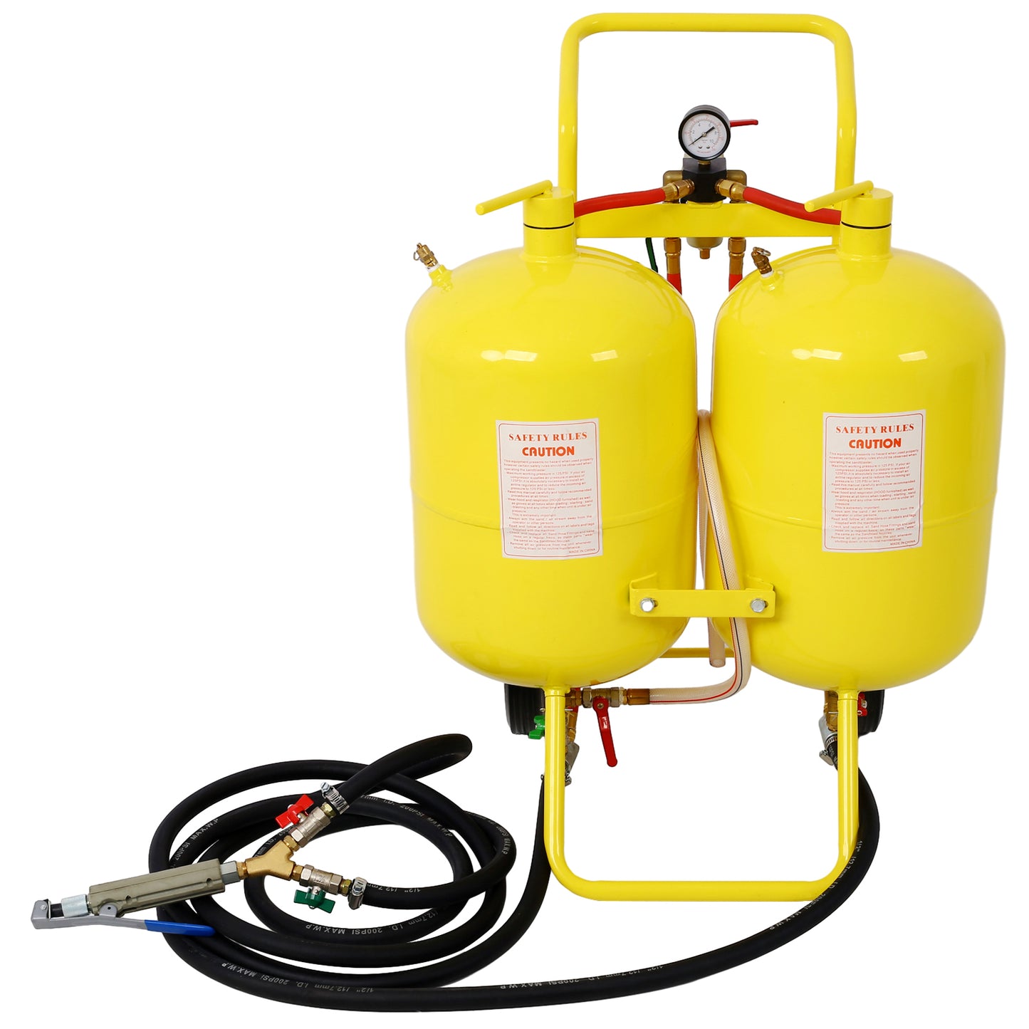 Dual Tank Abrasive Soda Blaster (2) 10 Gallon Tanks 100 lb. Abrasive