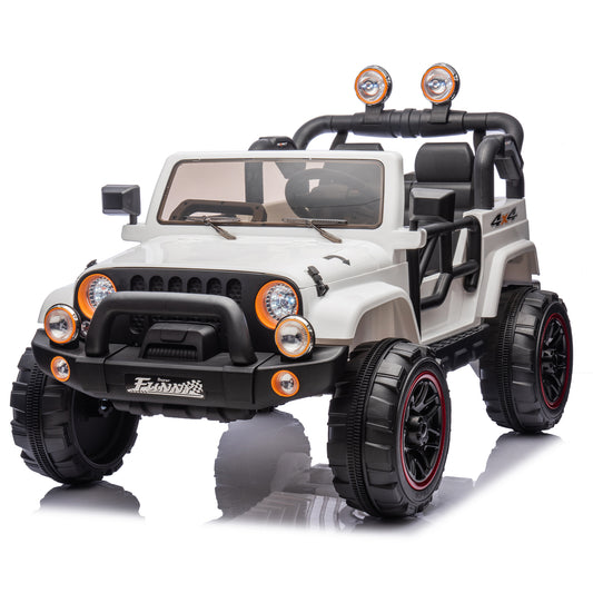 24V Kids Ride On Electric Car W/Parents Control,Seat width 20in,2WD,Rear suspension,Trunk storage,Portable pull rod,Light&Searchlight,Bluetooth,USB,Provide a speed of 2.5-4MPH for Kids Aged 3-8.